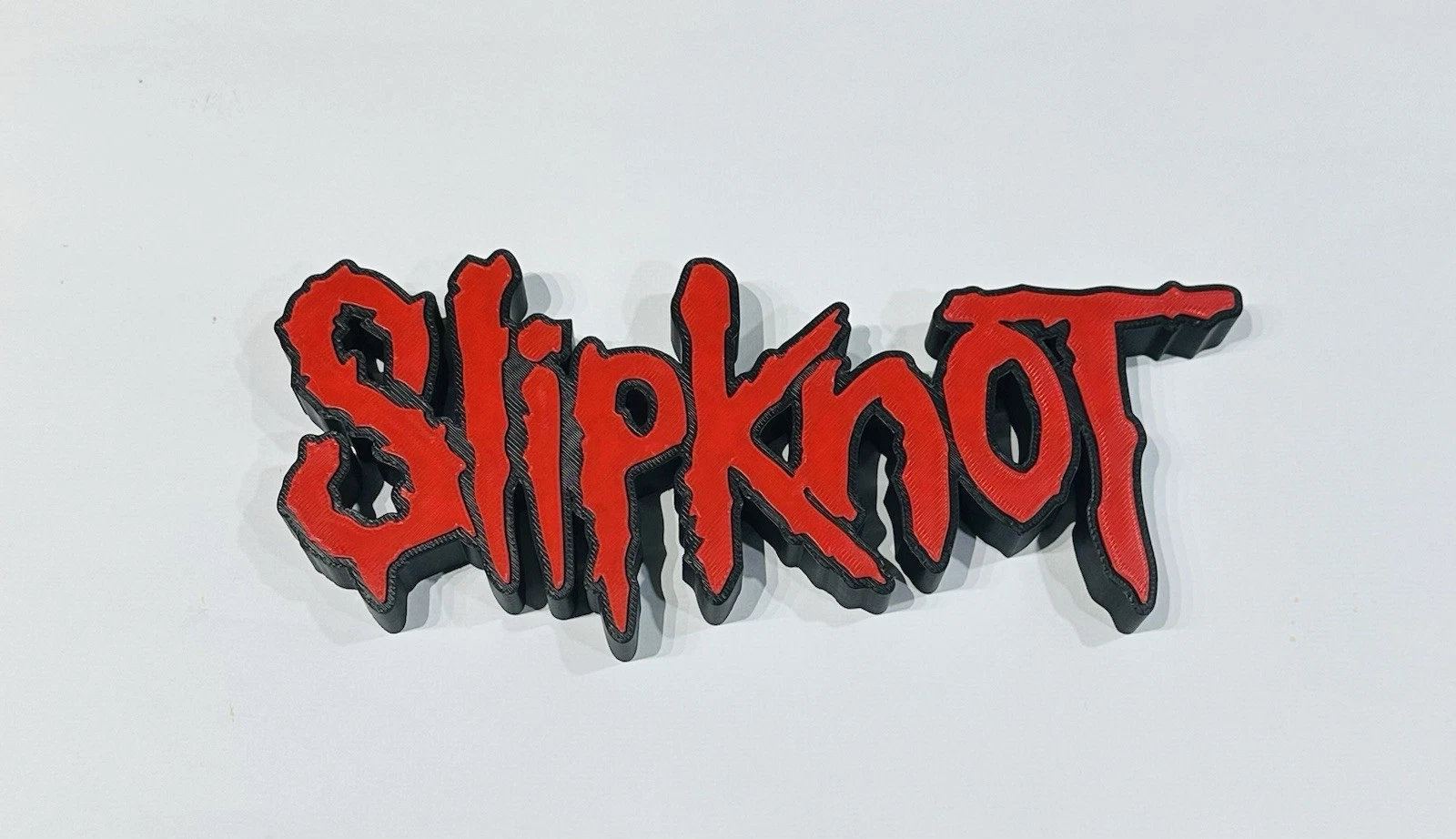 Decorative Slipknot Rock Band Logo Self Standing 3D Print Music Sign Shelf Desk