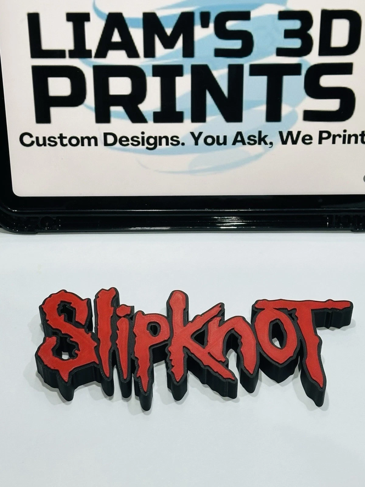 Decorative Slipknot Rock Band Logo Self Standing 3D Print Music Sign Shelf Desk