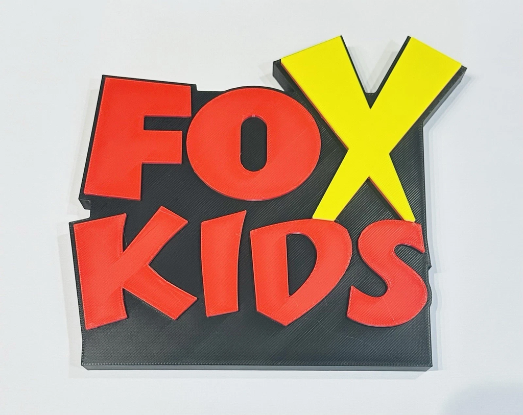 Decorative Fox Kids TV Cartoon Retro Kids logo Sign Display Pop