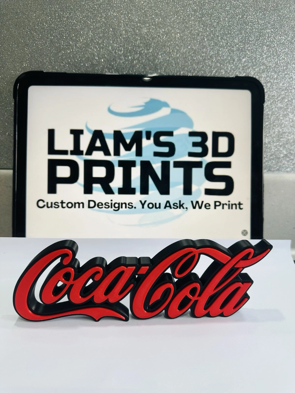 Decorative Coca Cola Self Standing logo Sign Display Drink Bar Mancave