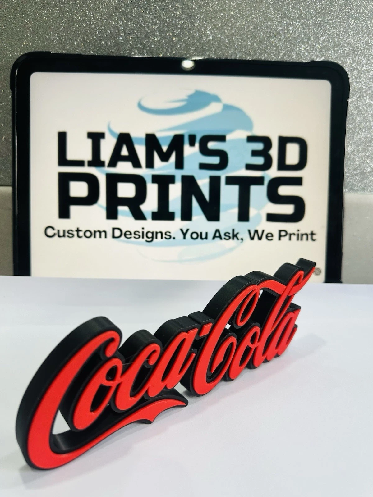 Decorative Coca Cola Self Standing logo Sign Display Drink Bar Mancave