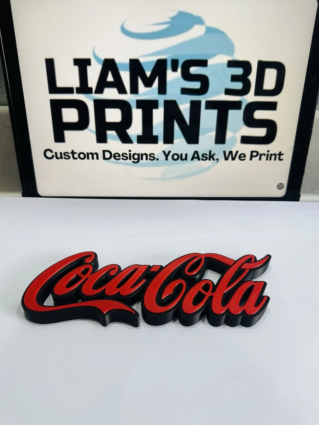 Decorative Coca Cola Self Standing logo Sign Display Drink Bar Mancave