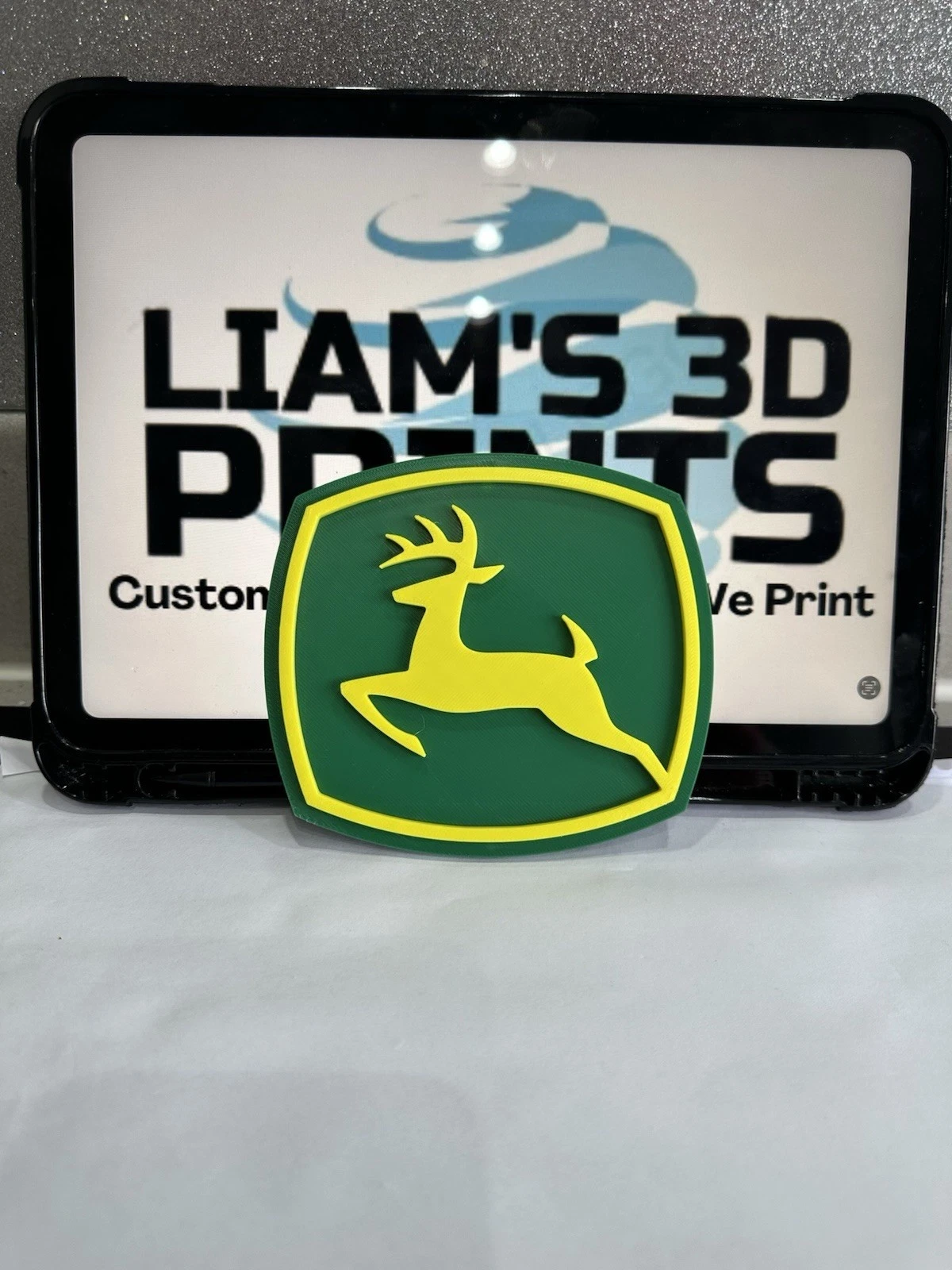 Decorative John Deere Tractor Farmland Logo Deer Sign Display