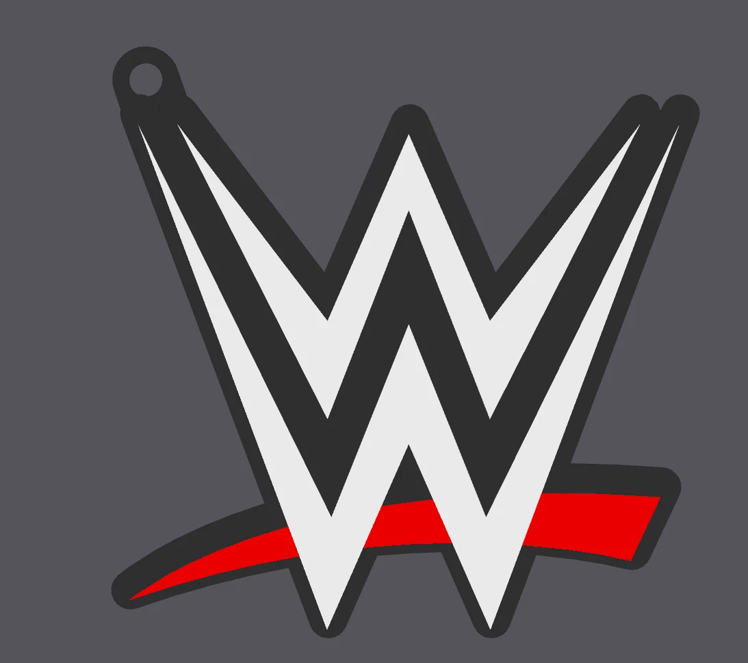 Wrestler Keyring WWE Logo Keychain Included Keys Sign Display Wrestling WWE