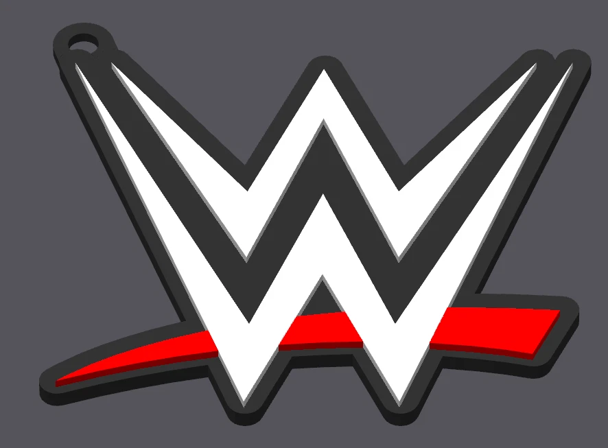 Wrestler Keyring WWE Logo Keychain Included Keys Sign Display Wrestling WWE