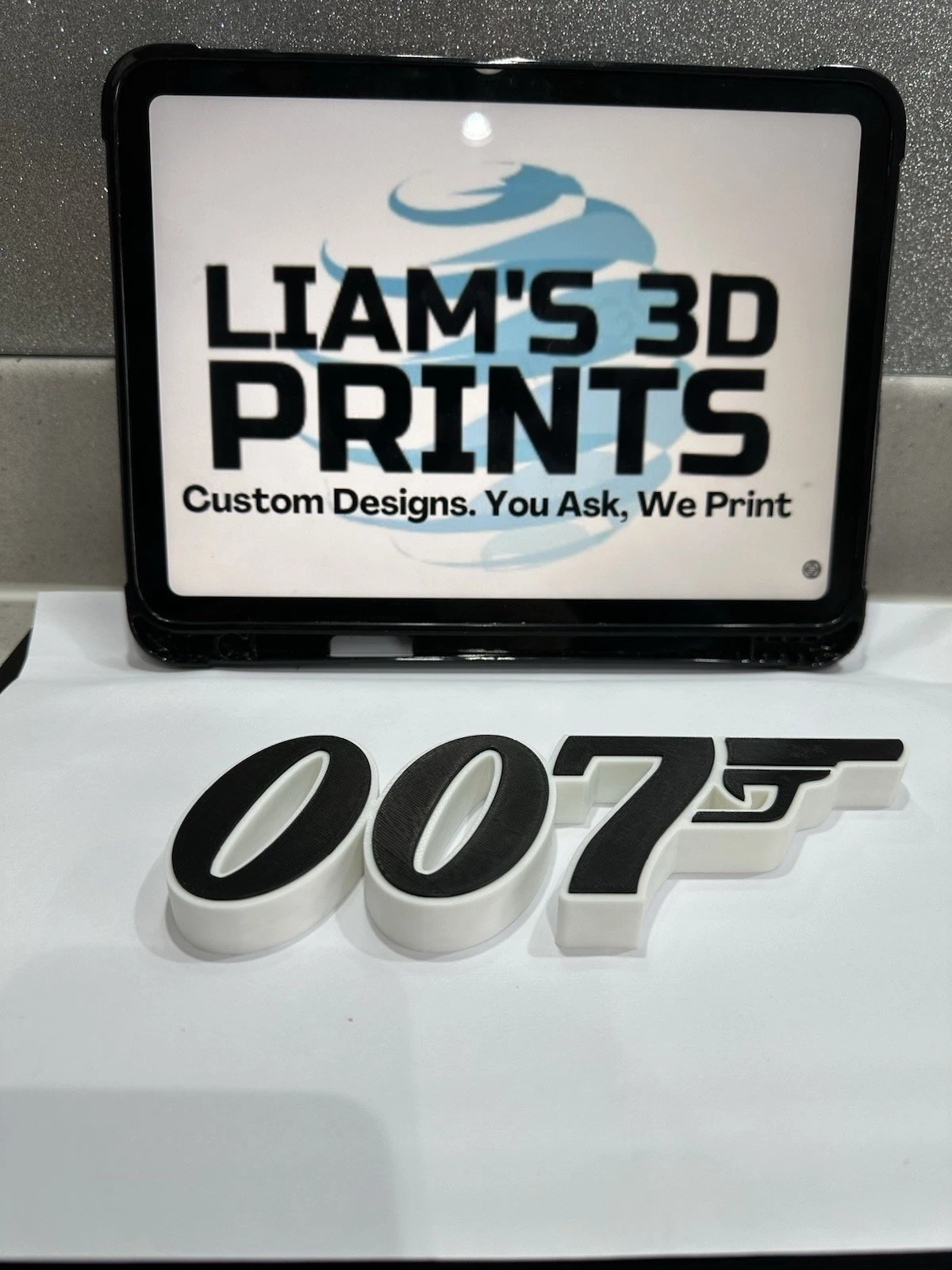 Decorative James Bond 007 Film Logo Word Sign Room Display Pops
