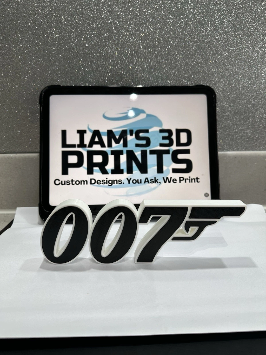 Decorative James Bond 007 Film Logo Word Sign Room Display Pops