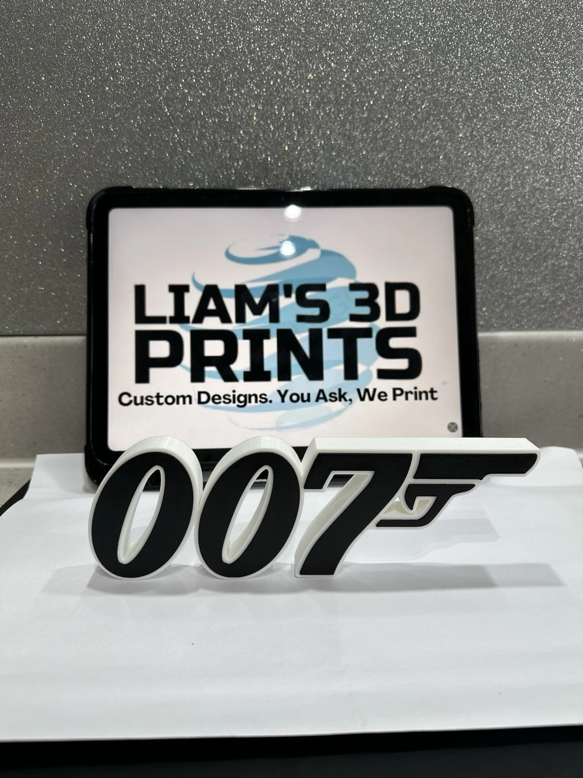 Decorative James Bond 007 Film Logo Word Sign Room Display Pops