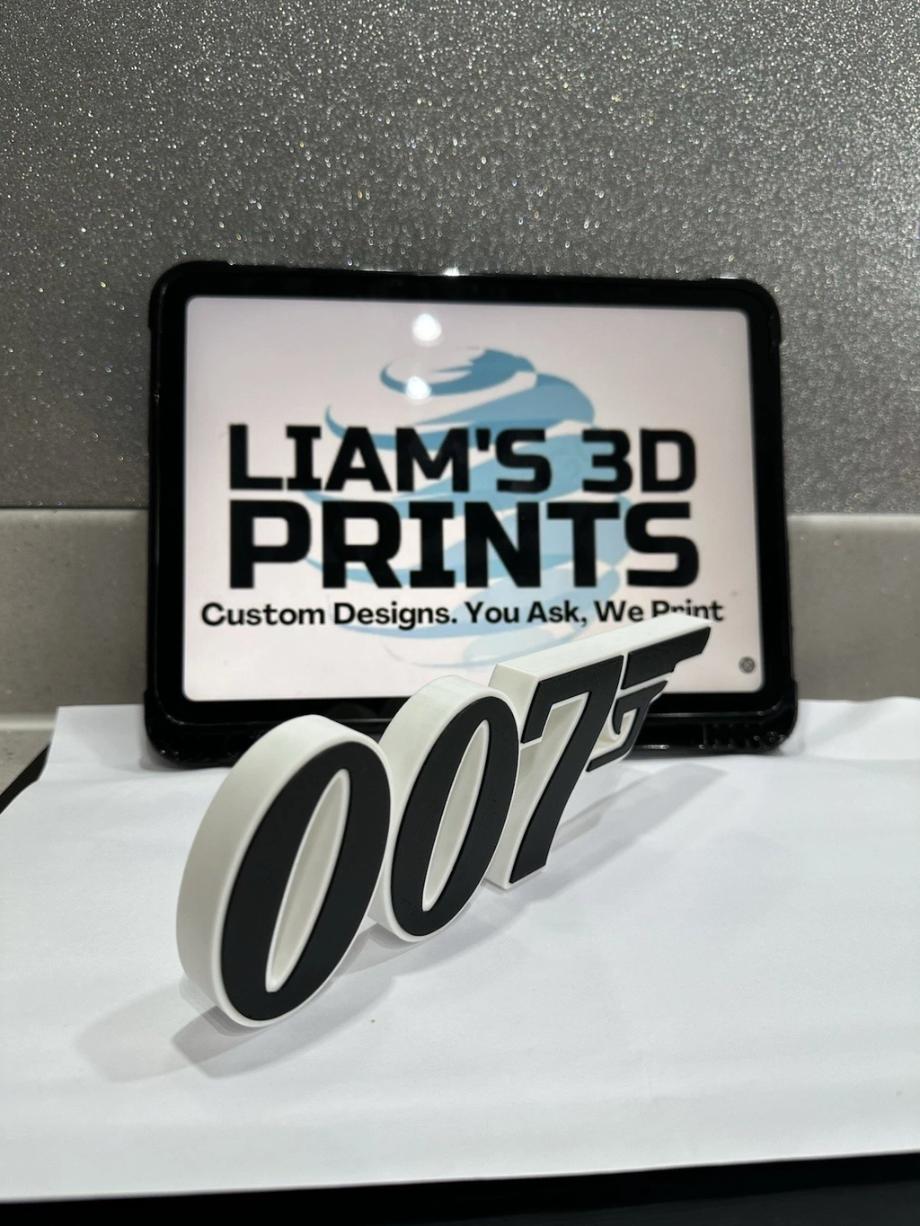 Decorative James Bond 007 Film Logo Word Sign Room Display Pops