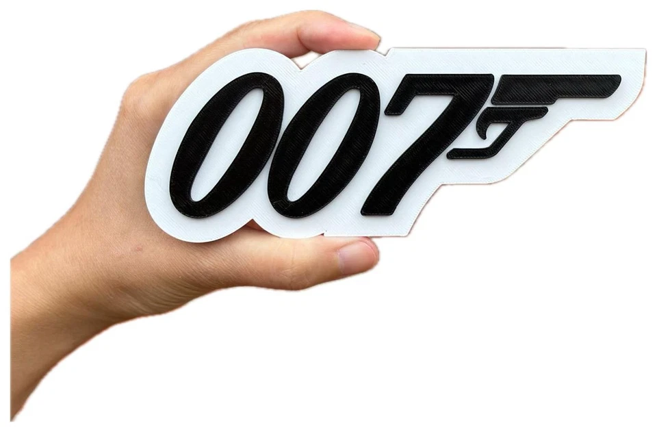 Decorative 007 James Bond Sign Display two sizes small 16cm Large 25cm