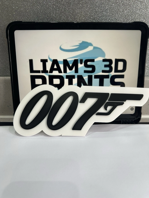 Decorative 007 James Bond Sign Display two sizes small 16cm Large 25cm