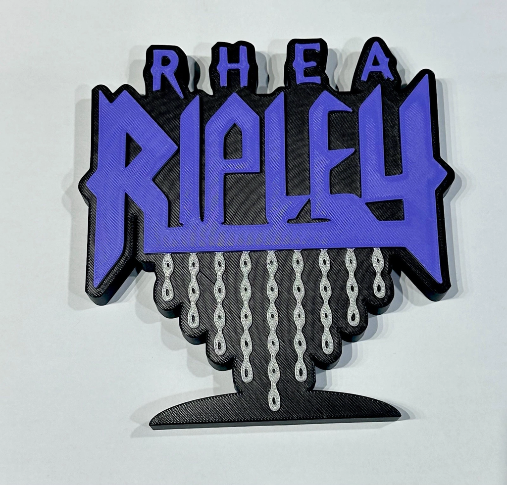 Decorative Rhea Ripley Wording Wrestling Table Stand Room Sign Display Wwe