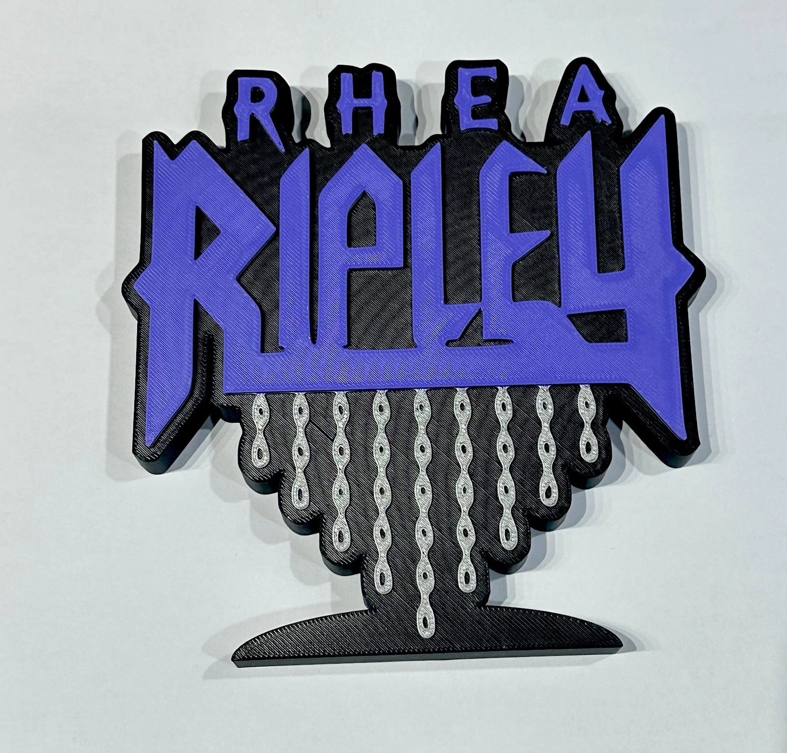 Decorative Rhea Ripley Wording Wrestling Table Stand Room Sign Display Wwe