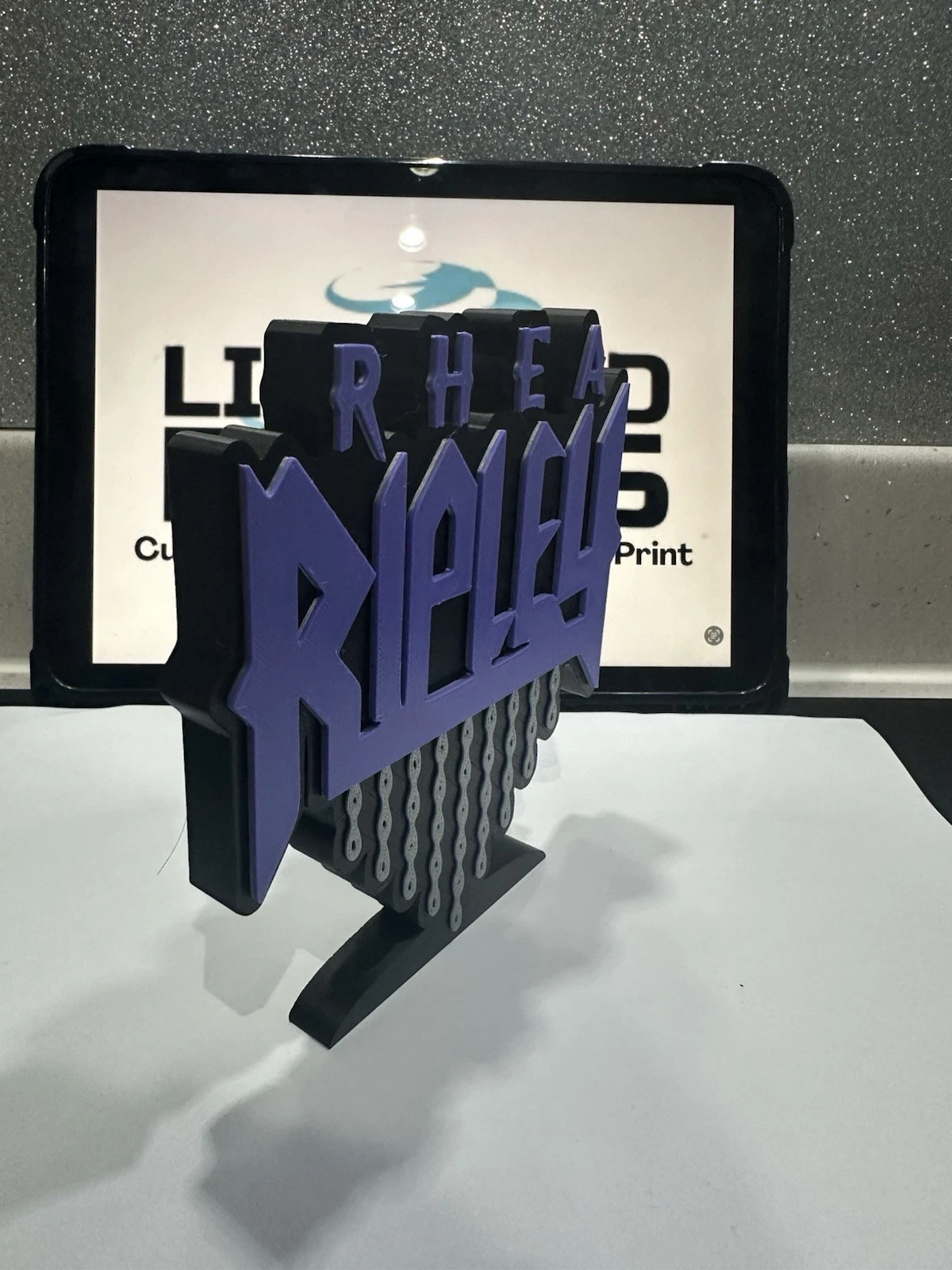 Decorative Rhea Ripley Wording Wrestling Table Stand Room Sign Display Wwe
