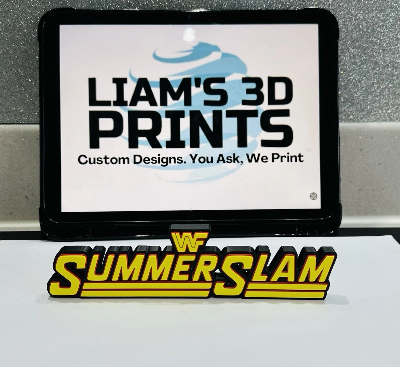 Decorative Summer Slam Wording Logo Room Sign Display Wrestling wwf wwe
