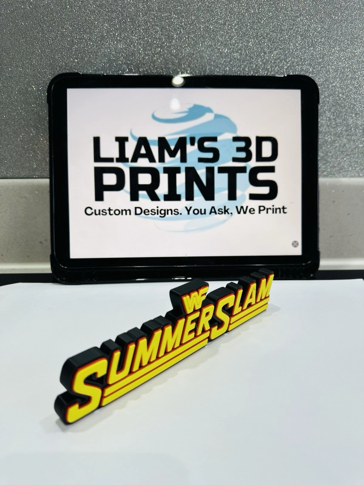 Decorative Summer Slam Wording Logo Room Sign Display Wrestling wwf wwe