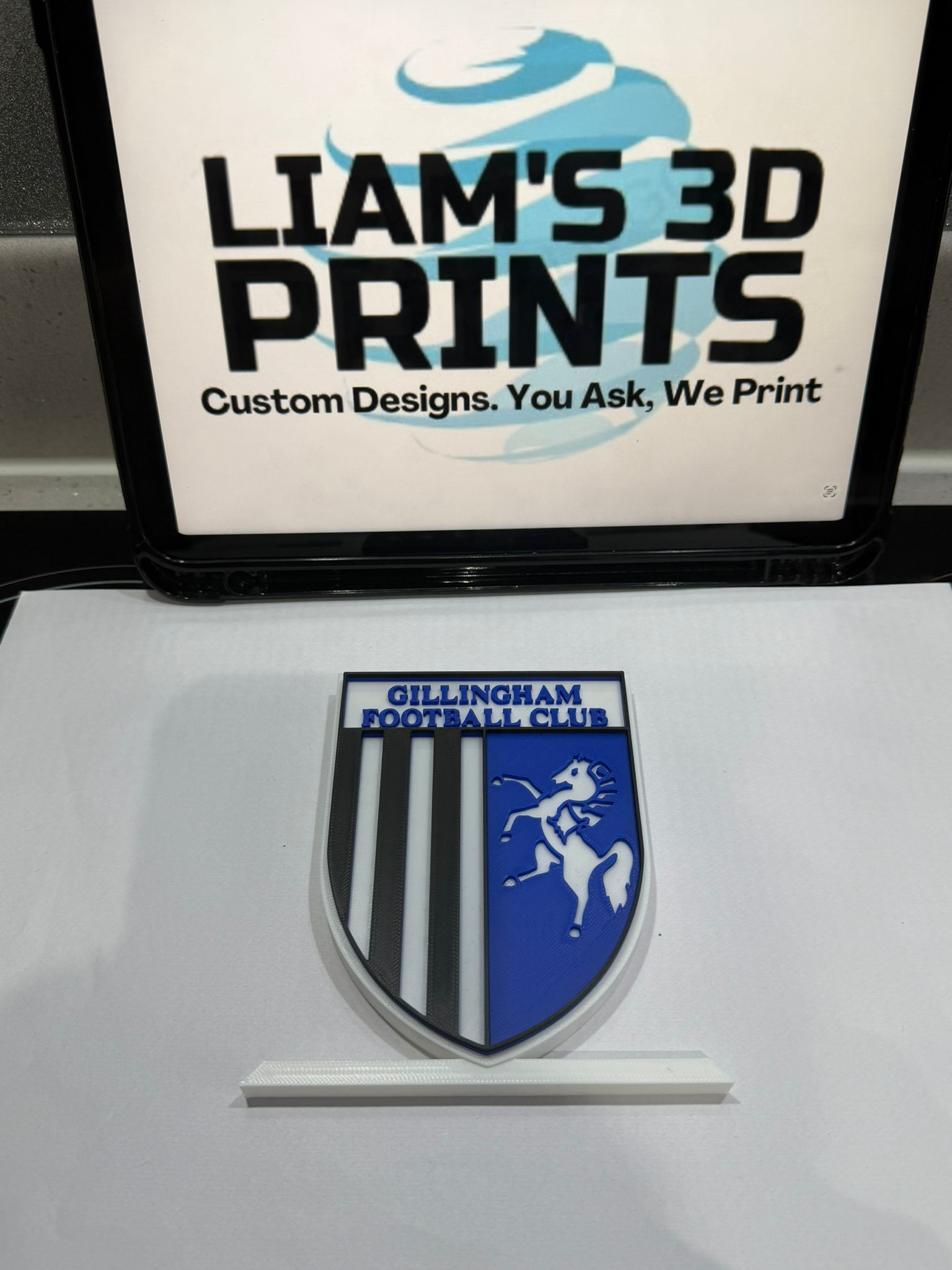 Decorative Gillingham FC Table Stand Logo 3D Print