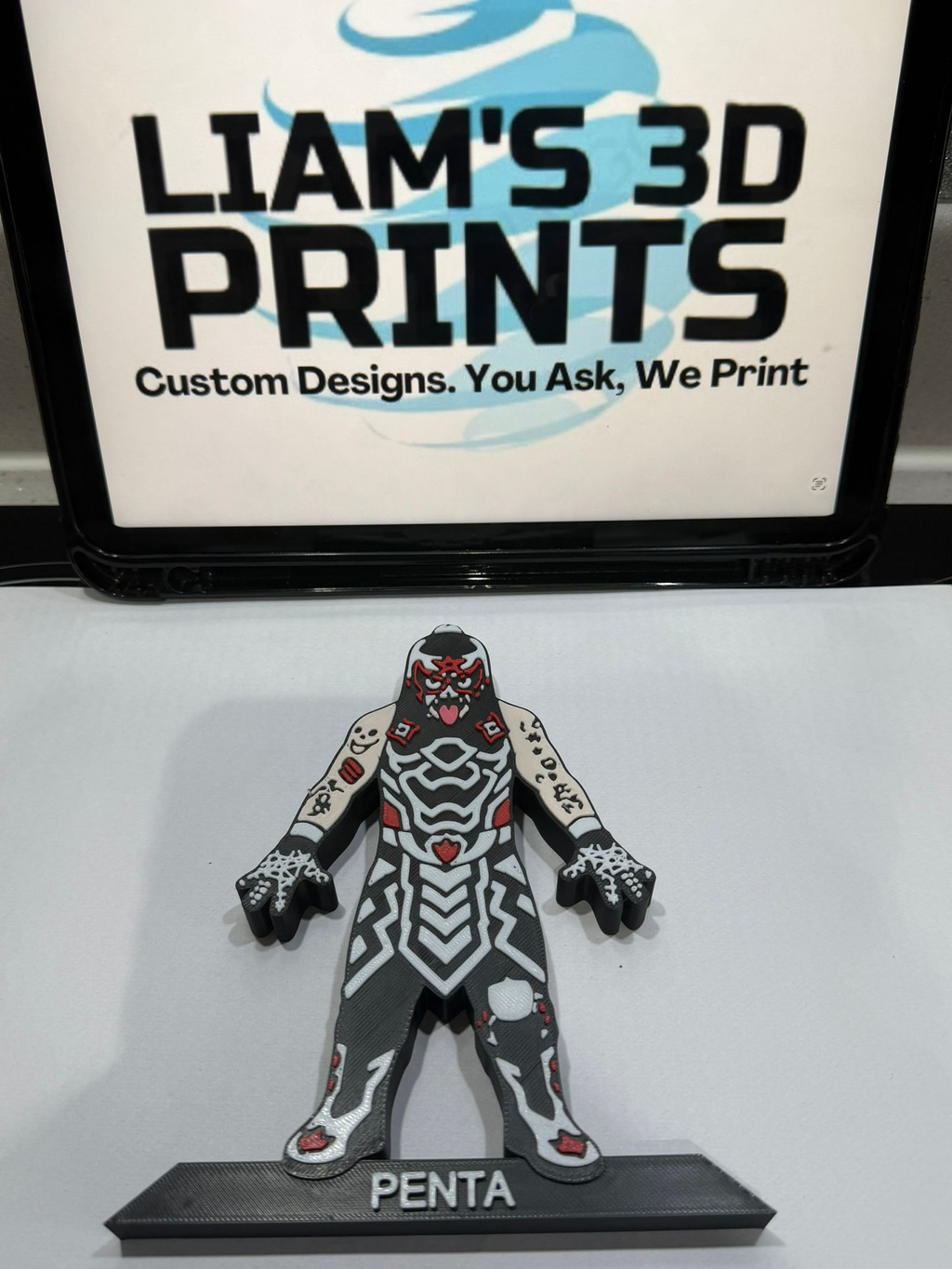 Decorative Penta Wrestler Table Stand Room Sign Display Wrestling WWE