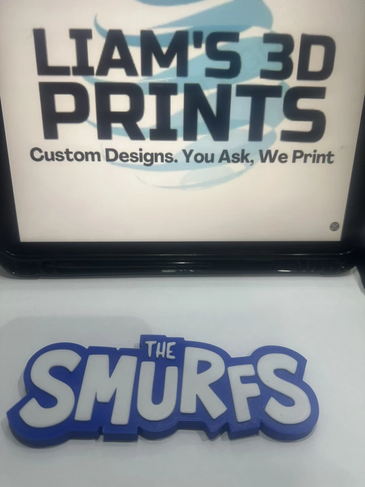 Decorative The Smurfs 3D logo Sign Display Pop!