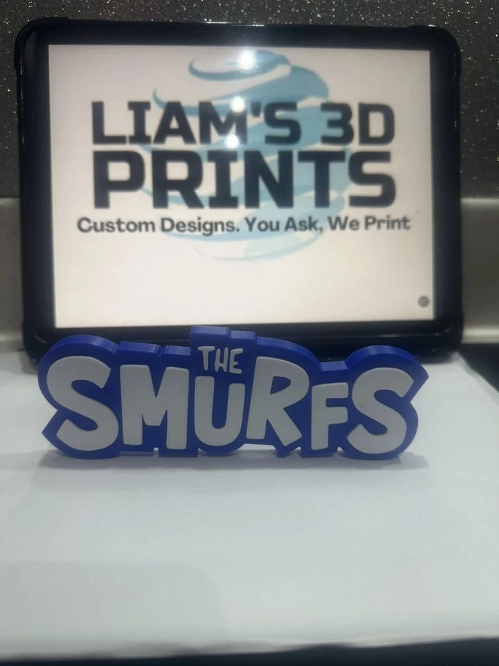 Decorative The Smurfs 3D logo Sign Display Pop!