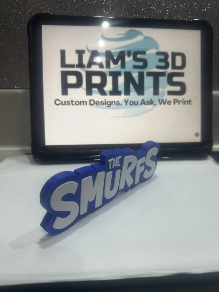 Decorative The Smurfs 3D logo Sign Display Pop!