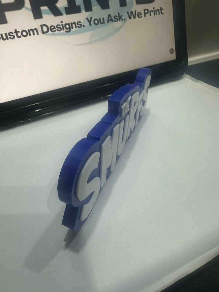 Decorative The Smurfs 3D logo Sign Display Pop!