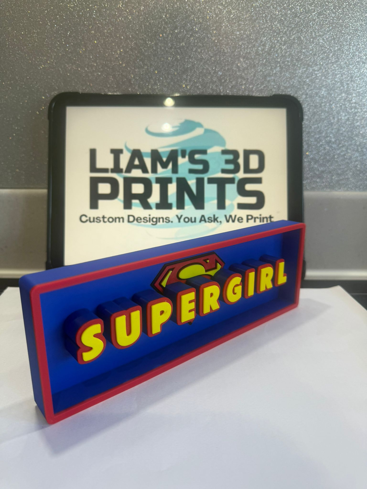 Decorative Supegirl Dc Film Logo Sign Display Cinema s 17.5cm L 22cm