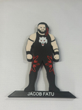 Decorative Jacob Fatu Wrestler Table Stand Room Sign Display Wrestling WWE