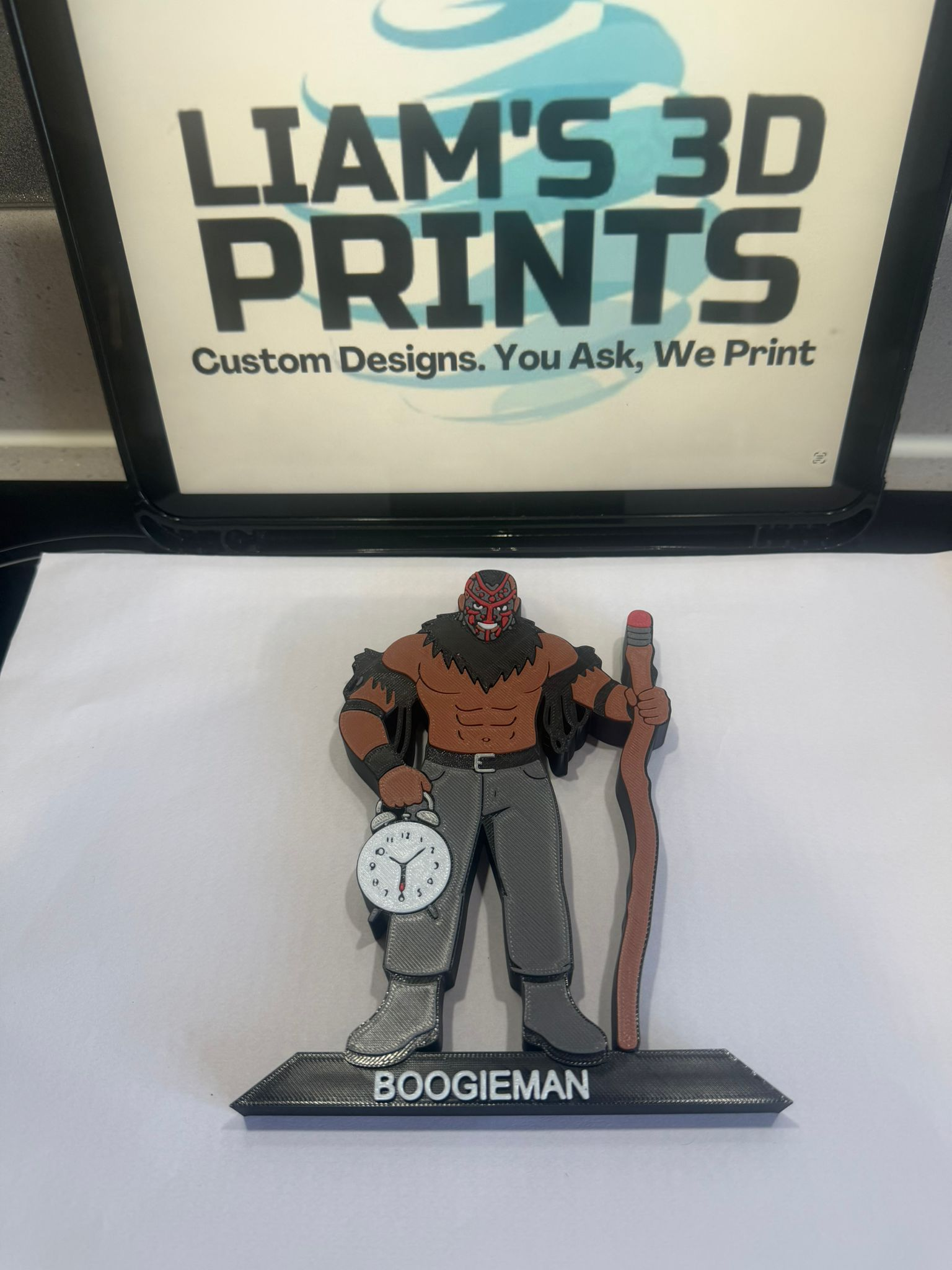 Decorative Boogieman Wrestler Table Stand Room Sign Display Wrestling WWE