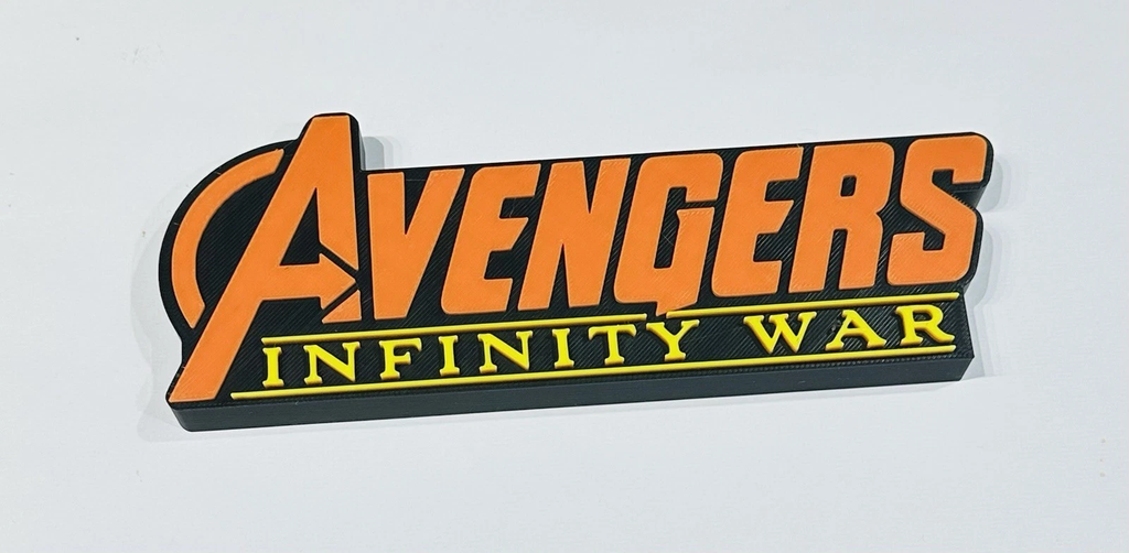 Decorative Avengers Infinity War Marvel 3D Logo Cinema Room Sign Display