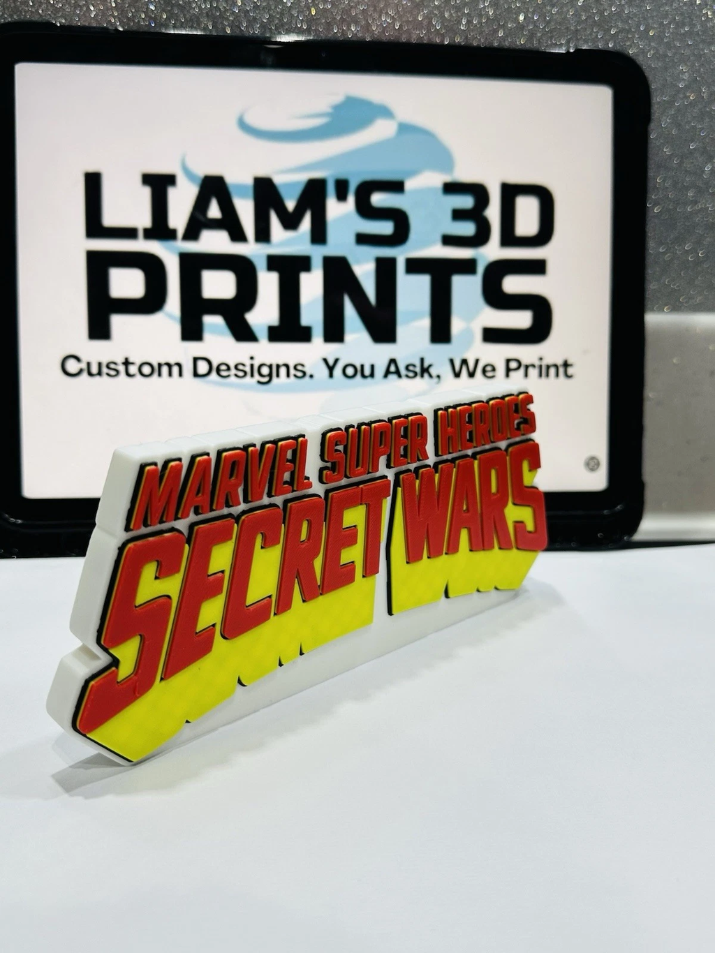 Decorative Marvel Secret Wars Comic Self Standing Film TV logo Sign Display Pops