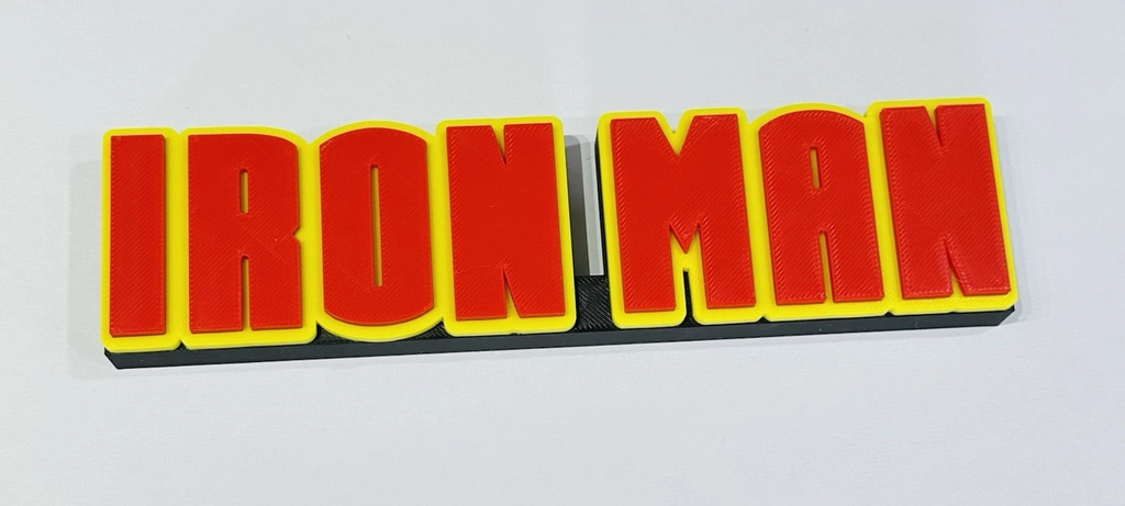 Decorative Iron Man Marvel logo Film Sign Display Pops Self Standing
