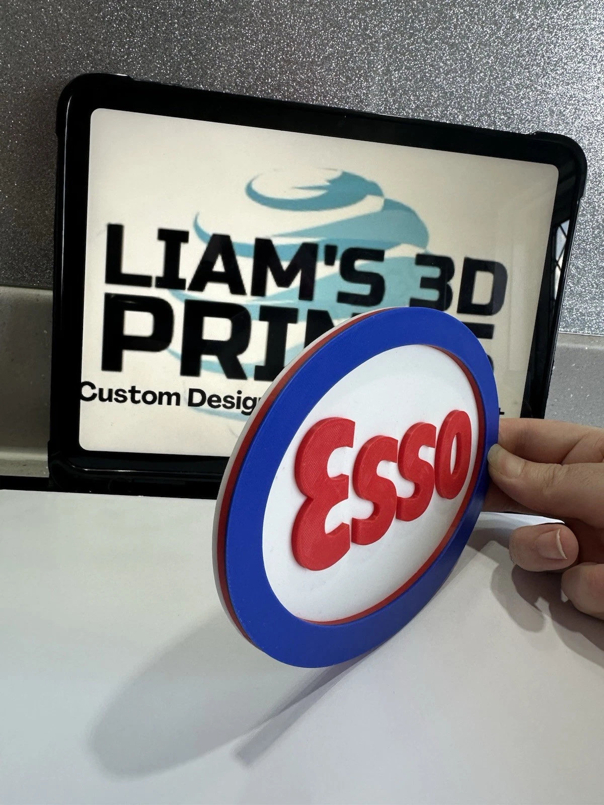 Decorative Esso Garage Petrol sign logo display 3D Printed