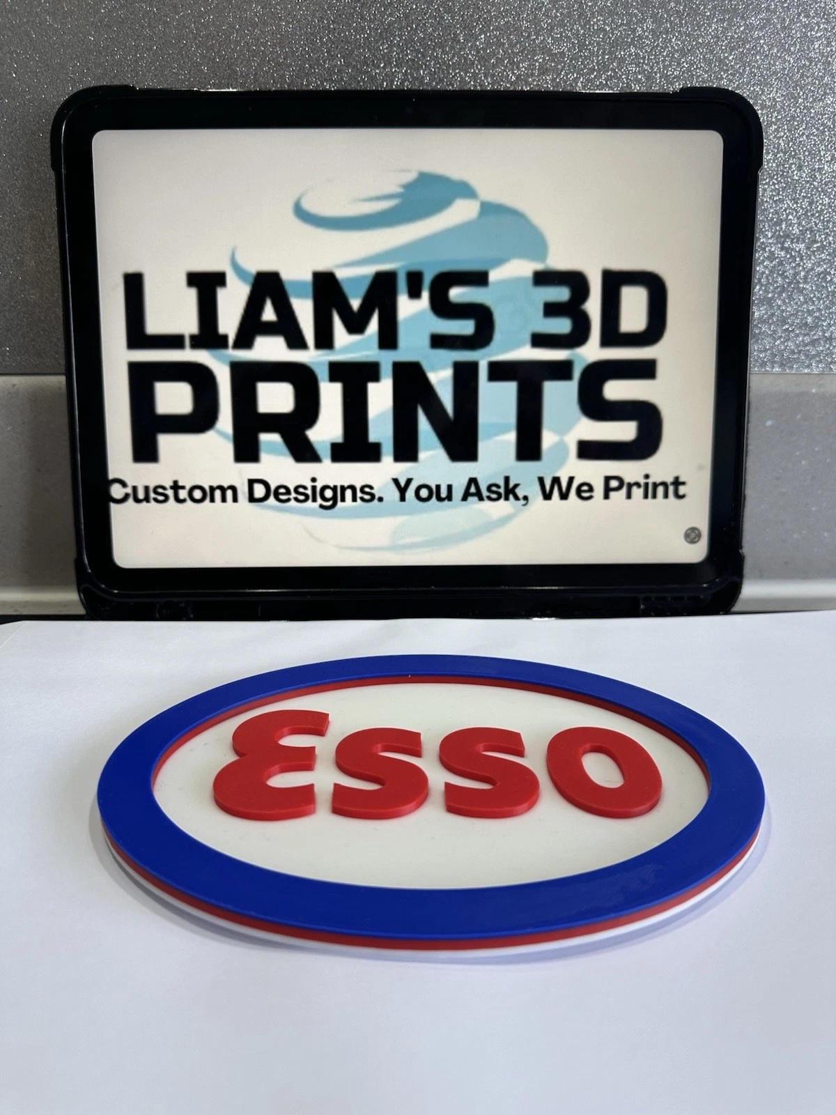 Decorative Esso Garage Petrol sign logo display 3D Printed