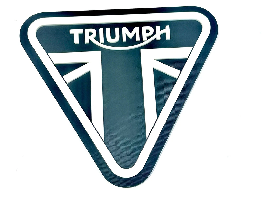 Decorative Triumph Motorcycle Logo Room Wall Sign Mancave Garage Display