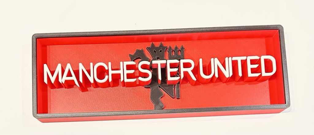 Decorative Manchester United MUFC Logo Sign Display Cinema small 17.5cm L 22cm