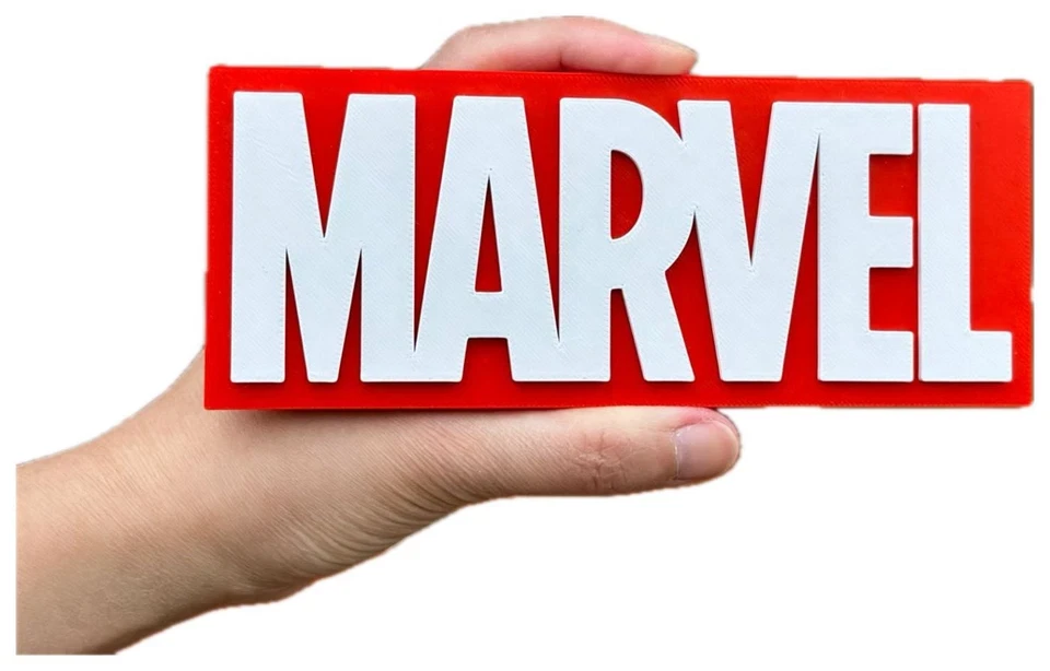 Decorative MARVEL Movie Franchise Logo 3D Print Sign Wall Display 2 Sizes