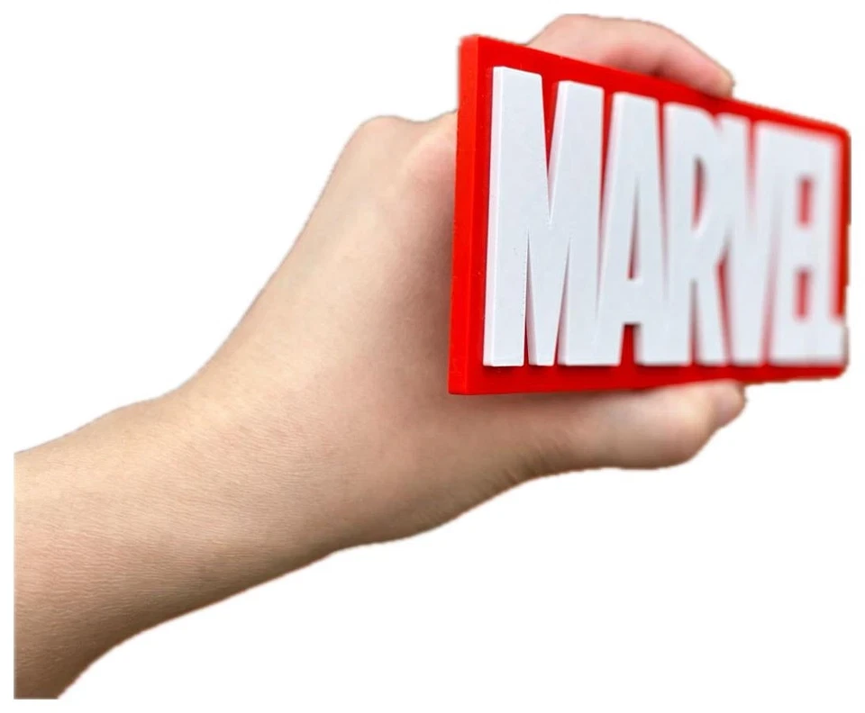 Decorative MARVEL Movie Franchise Logo 3D Print Sign Wall Display 2 Sizes