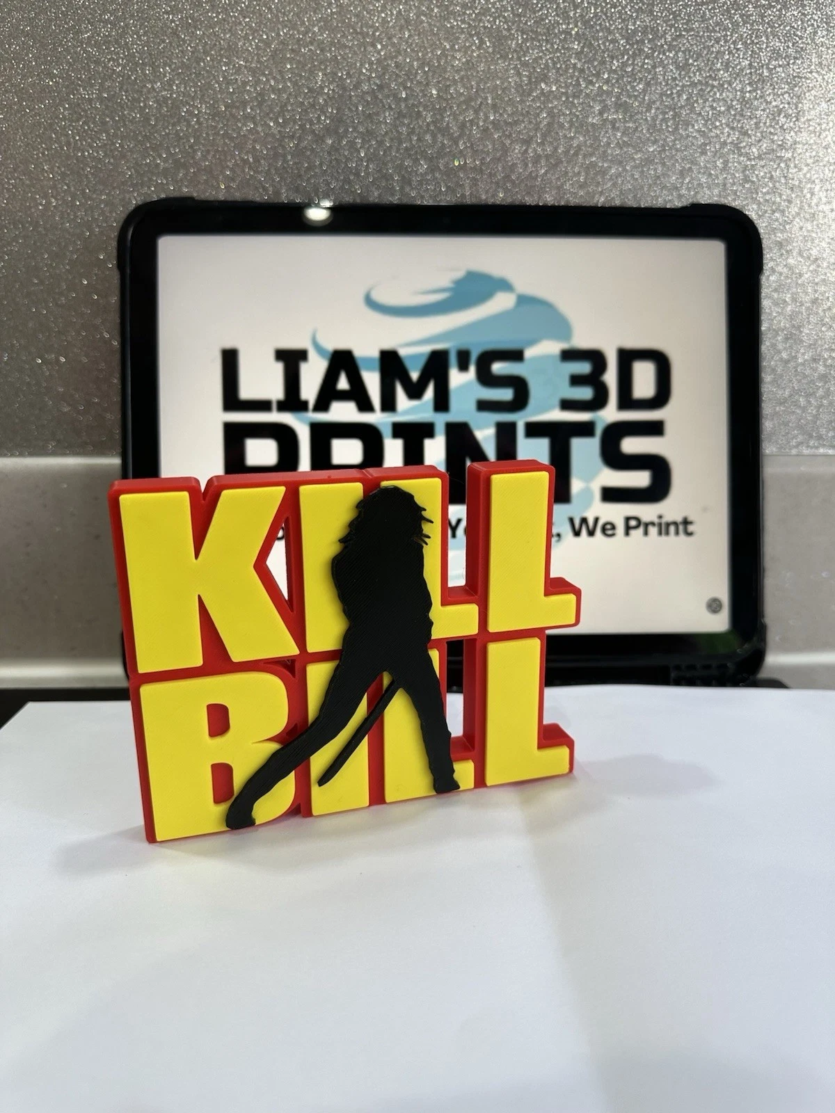 Decorative Kill Bill Movie Logo Self Standing The Bride Shelf Display 3D Print