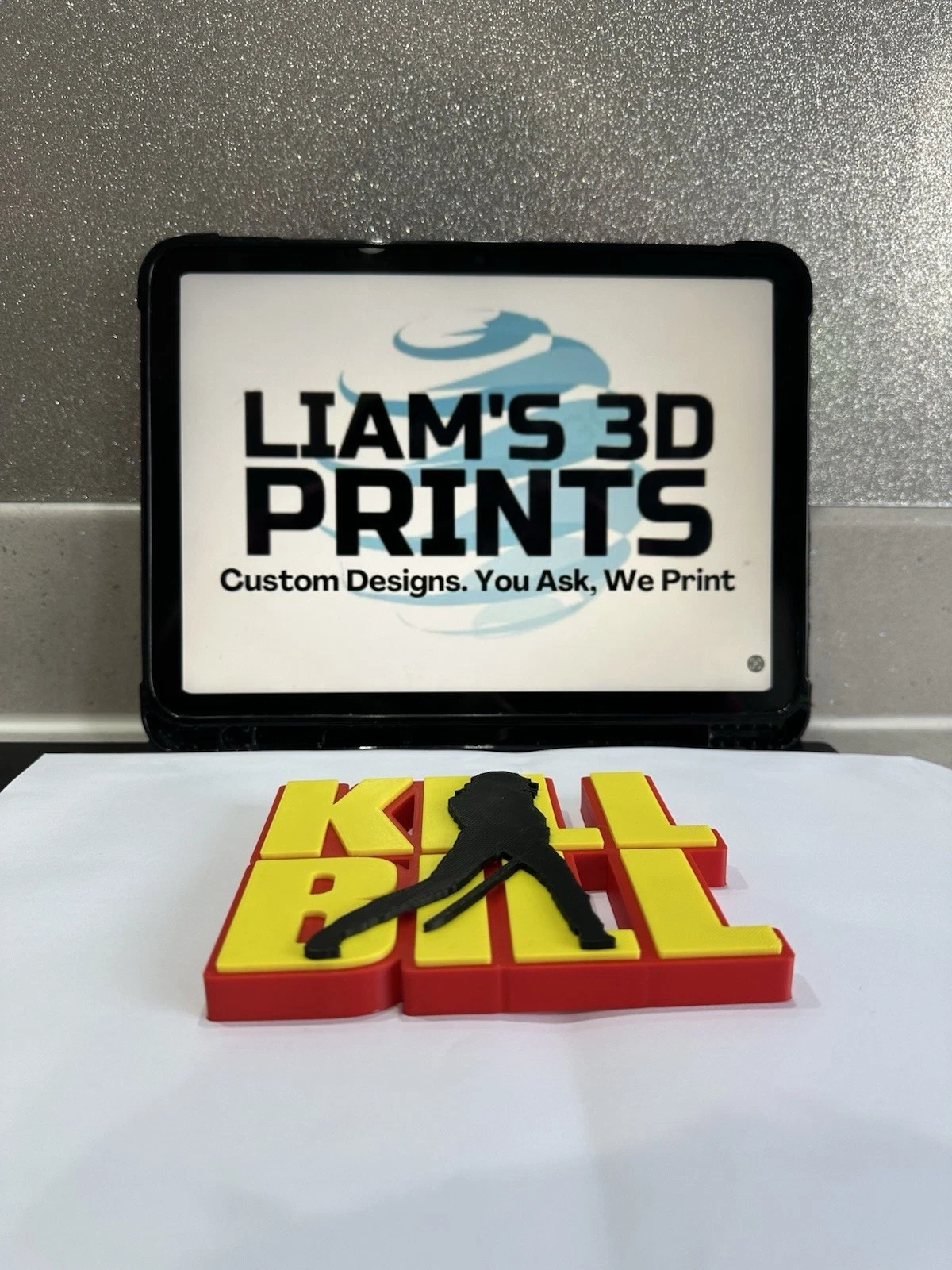 Decorative Kill Bill Movie Logo Self Standing The Bride Shelf Display 3D Print