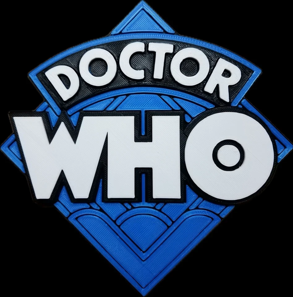 Decorative Doctor Who TV Show Logo Wall Plaque 3D Print