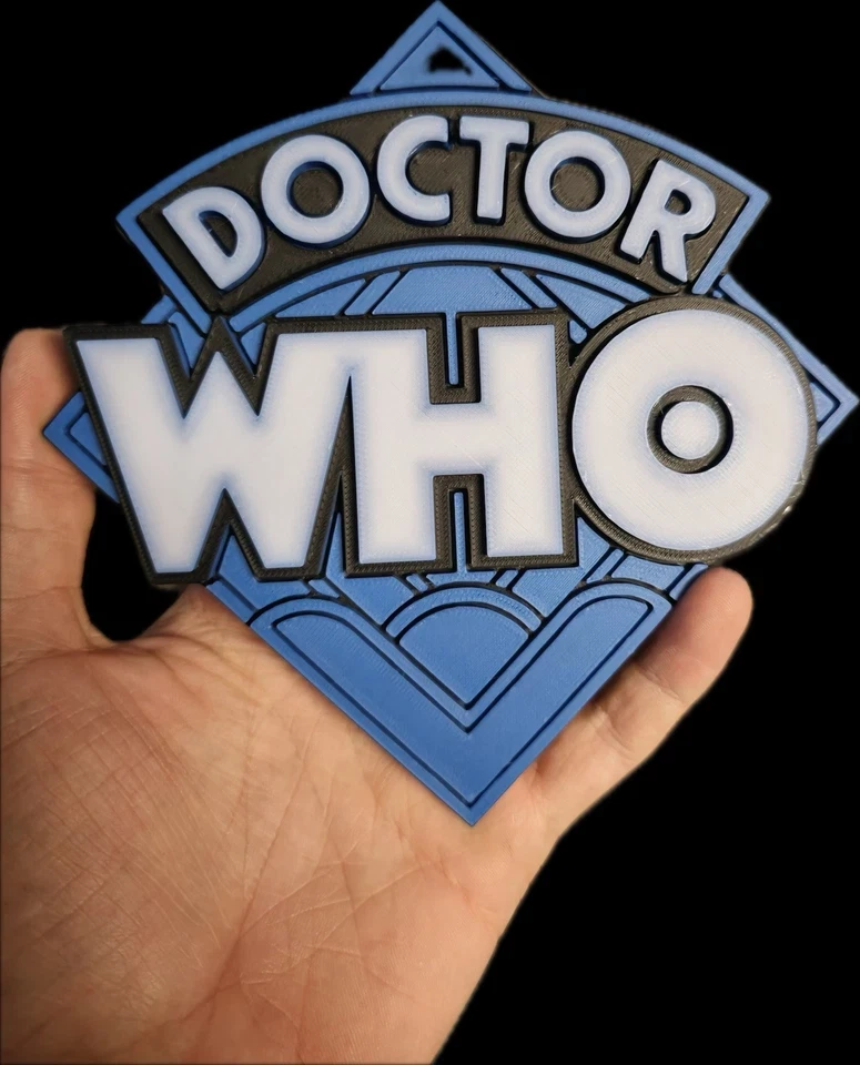 Decorative Doctor Who TV Show Logo Wall Plaque 3D Print