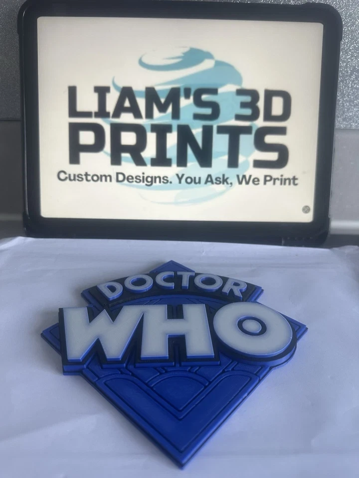 Decorative Doctor Who TV Show Logo Wall Plaque 3D Print