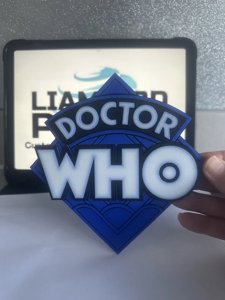 Decorative Doctor Who TV Show Logo Wall Plaque 3D Print