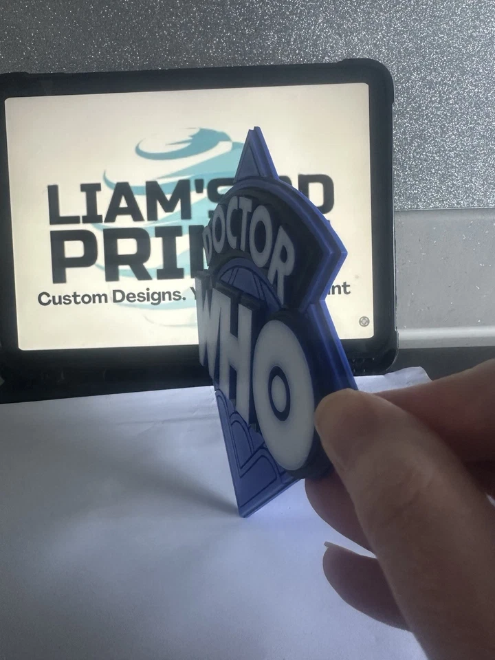 Decorative Doctor Who TV Show Logo Wall Plaque 3D Print