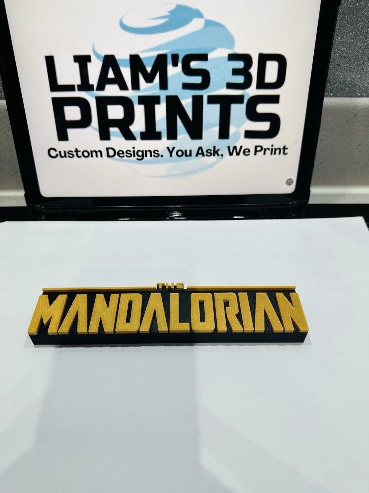 Decorative STAR WARS Mandalorian self standing logo pops Sign Disney