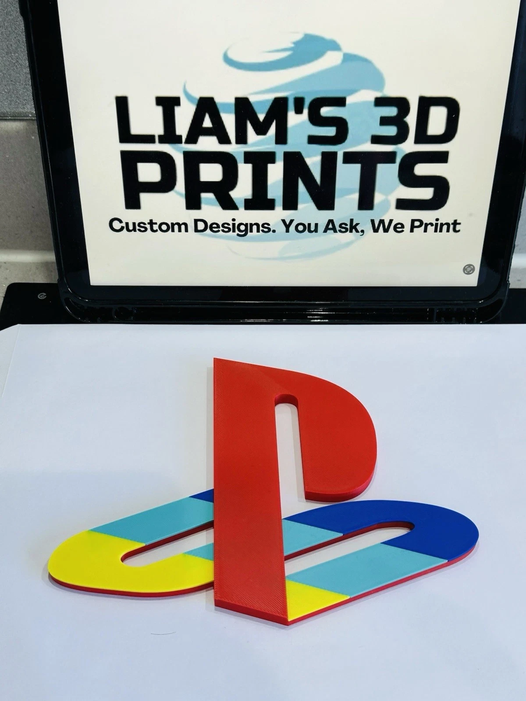 Decorative PlayStation PS Logo Wall Plaque Retro Console Games 3D Print