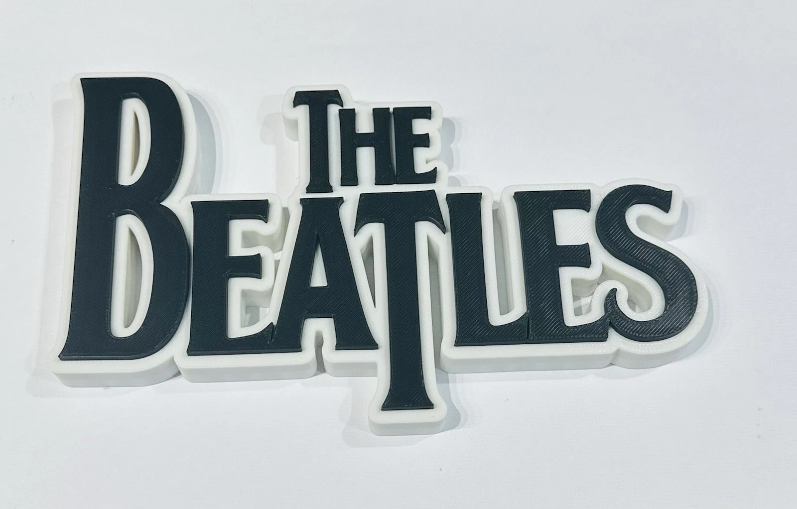 Decorative Beatles Band Logo Self Standing 3D Print Music Sign Shelf Desk