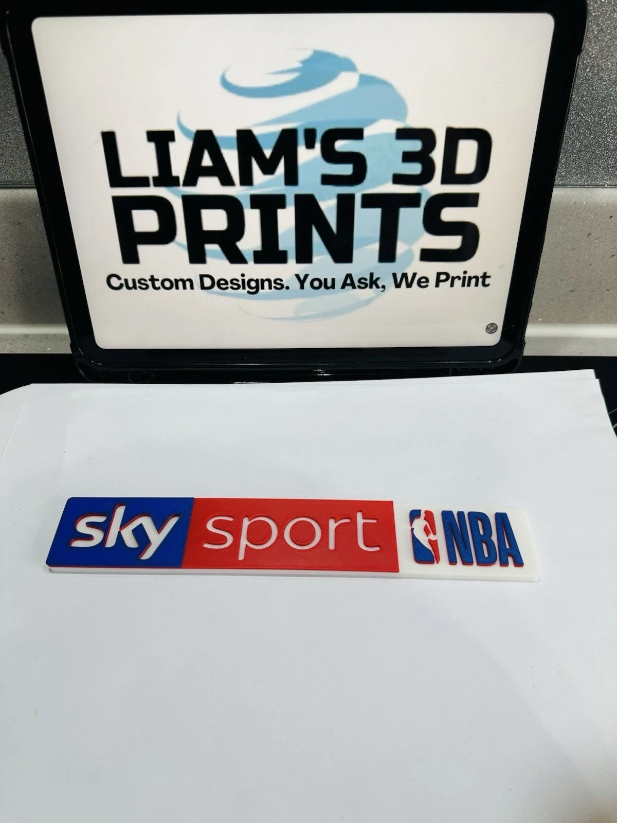 Decorative Sky Sports NBA Basketball Channel Logo Wall Mancave Display Bar