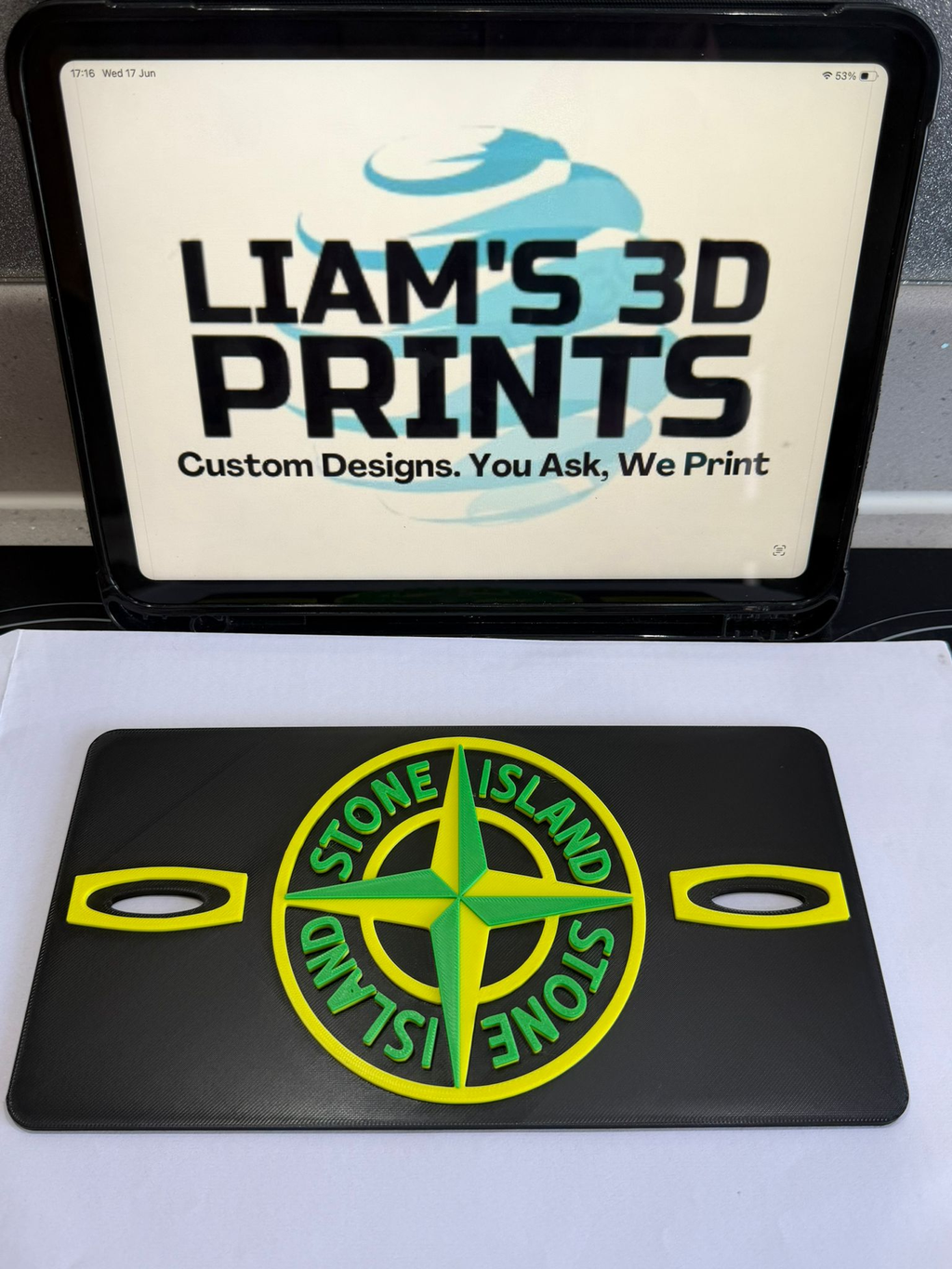 Decorative Stone Island Patch Wall Plaque Logo 3D Print